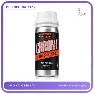 Chai hít tăng khoái cảm Popper Khô CHROME 40ml Chính hãng