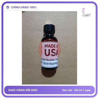 (Che Tên) Popper Mỹ 30ml, Hàng Chính Hãng, Tác Dụng Cực Mạnh, Hít Xong Phê Tới Não Hộp Trắng Kín