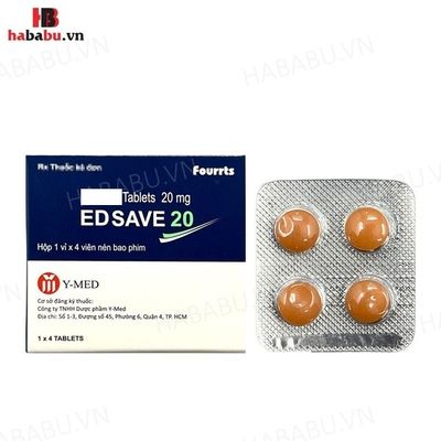 Thuốc hỗ trợ Tăng cường sinh lý nam giúp tự tin bản lĩnh Ed Save 20mg hộp 4 viên chính hãng