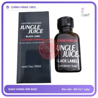 (Che Tên) Popper Jungle Juice Leather Cleaner Black Label - 30ml Hộp Trắng Kín