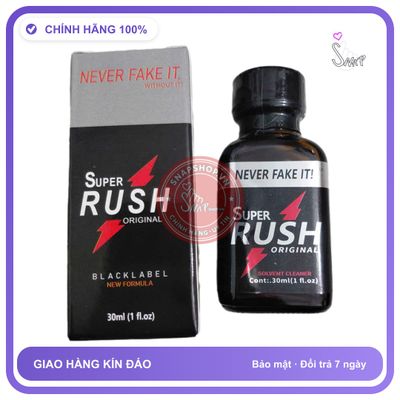 (Che Tên) Popper Super Rush Original Black Label Never Fake It 30ml Giao Nhanh Toàn Quốc