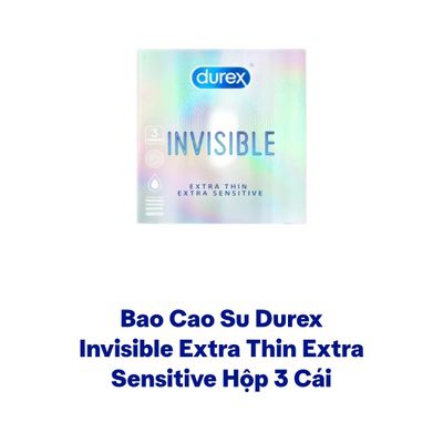 Durex, hộp 3 cái, sản phẩm - Bao cao su Hàng Nhập Khẩu