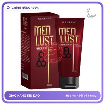 Menlust 50ml - Gel kem bôi trơn hỗ trợ tăng kích thước dương vật Nhập Khẩu Chính Hãng