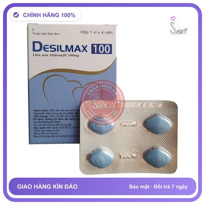 Desilmax - Viên Uống Hỗ Trợ Phái Mạnh 100 Vỉ 4 Viên Hàng Nhập Khẩu