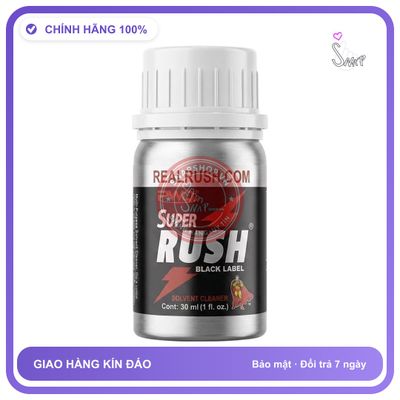 PWD Super Rush Black Label 30ml - Chai Hít Popper Khô Nhập Mỹ Hương Đậm Che Tên Khi Giao