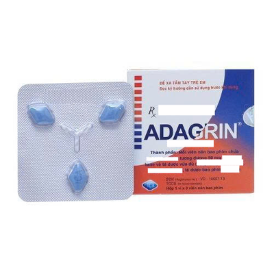 Viên uống hỗ trợ phái mạnh tăng bản lĩnh đàn ông Adagrin 50mg hộp 3 viên