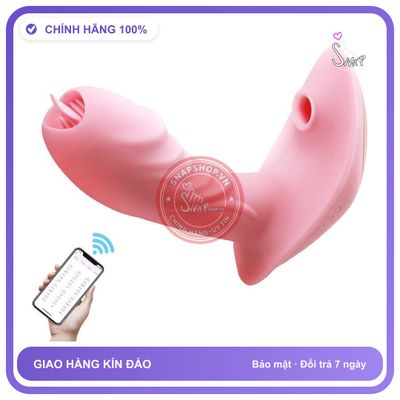 (Che Tên) Máy Rung Đeo Butterfly — Hút & Liếm Âm Vật, Điều Khiển App Từ Xa Cao Cấp Bảo Đảm