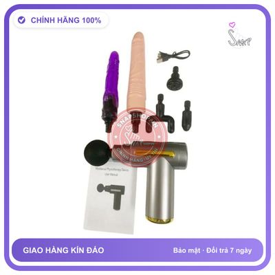 (Che Tên) Súng Massage Đa Năng Gắn Đầu Dương Vật Giả – 6 Cấp Độ Thụt - Snapshop
