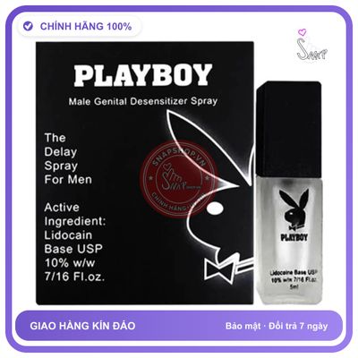 Bản Nhập Khẩu Cao Cấp - Dung Dịch Xịt UK Playboy Đen Kéo Dài Thời Gian 5ml