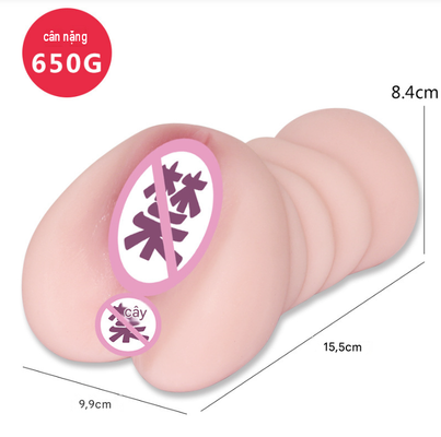 Âm đạo giả dạng thạch nguyên khối 650g không rung