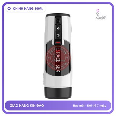 (Che Tên) Âm Đạo Giả Điện Tử Space Cup Sưởi Ấm 40°C, Giọng Nói 3 Ngôn Ngữ Chuẩn Auth