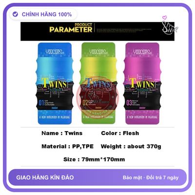 (Che Tên) Âm Đạo Giả YouCups TWINS Thông 2 Đầu Xả Nước Sạch Trong 30 Giây Giao Nhanh Toàn Quốc