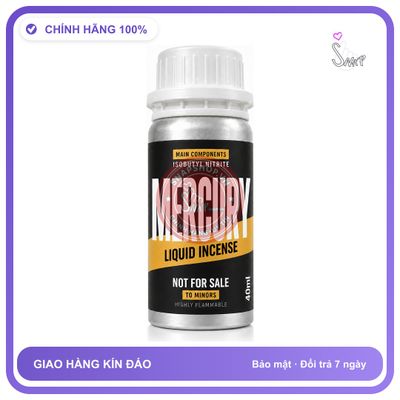 Chai hít tăng khoái cảm kích thích Popper Khô MERCURY 40ml Chính hãng
