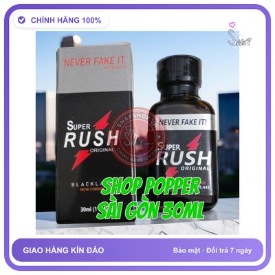 (Che Tên) Popper 30ml USA, Hàng Chính Hãng, Kích Thích Cực Mạnh, Không Chứa Tạp Chất, Sử Dụng Lâu Dài Hộp Trắng Kín