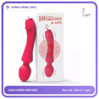 (Che Tên) Máy Rung Liếm Akasi 2in1 Lưỡi Ngoáy Mô Phỏng Tự Nhiên Đầu Rung, 10 Chế Độ Bảo Mật Tuyệt Đối