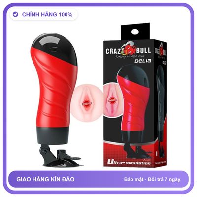 Âm đạo giả Hít rung dùng pin Baile Crazy Bull