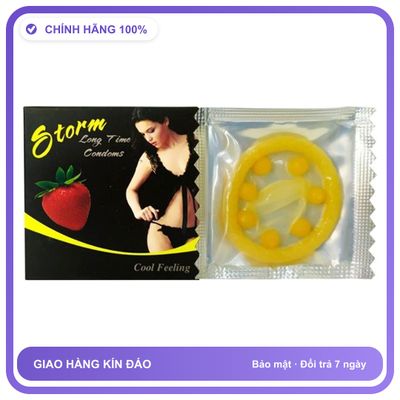 Bao cao su gai bi kiểu 7 Bi Storm 1 hộp Hộp 1 cái
