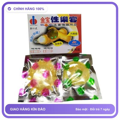 Bao cao su gai bi kiểu Gai Gold 1 hộp Hộp 2 cái