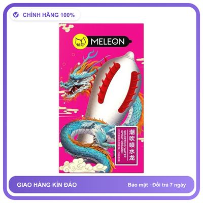 Bao cao su gai bi kiểu Râu Bi Meleon Dragon Hồng Hộp 2 cái