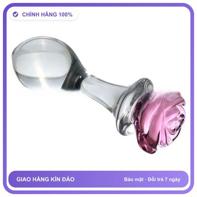 Plug phích cắm hậu môn Thủy Tinh Hồng Hoa - B