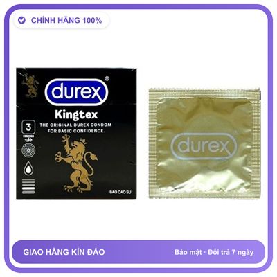 Bao cao su size nhỏ DKSH Durex Kingtex Hộp 3 cái