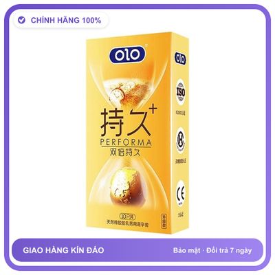Bao cao su kéo dài quan hệ OLO Performa Vàng Long++ Hộp 10 cái