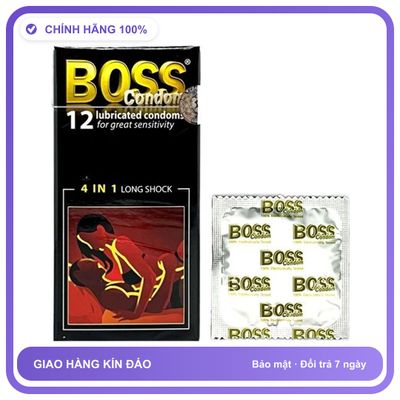 Bao cao su kéo dài quan hệ Boss 4in1 Hộp 12 cái
