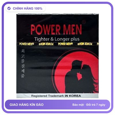 Bao cao su kéo dài quan hệ Powermen Tighter Longer Plus Hộp 3 cái