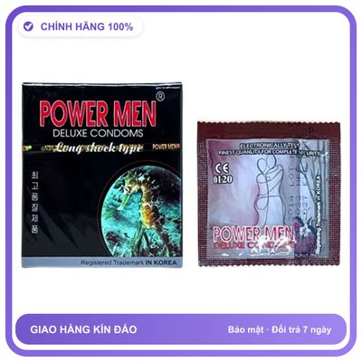 Bao cao su kéo dài quan hệ Cá Ngựa Powermen 4in1 Hộp 3 cái