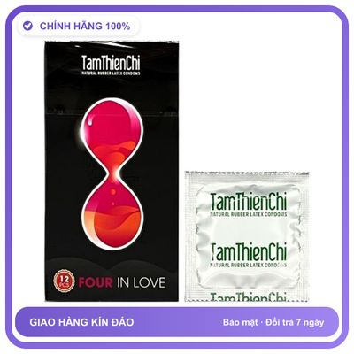 Bao cao su kéo dài quan hệ Đen TTC 4in1 Hộp 12 cái