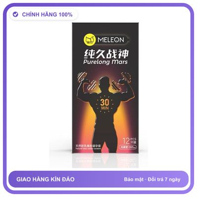 Bao cao su kéo dài quan hệ Meleon Pure Long Mars Hộp 12 cái