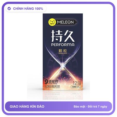 Bao cao su kéo dài quan hệ Meleon Performa - 9 Times Floating Point Hộp 12 cái