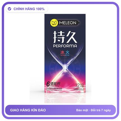 Bao cao su kéo dài quan hệ Meleon Performa - 6 Times Ice And Fire Hộp 12 cái