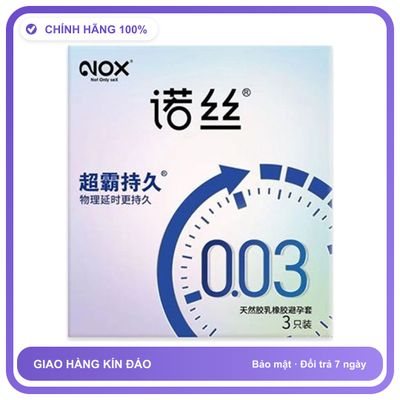 Bao cao su kéo dài quan hệ Nox 003 Speed Master Lasting Hộp 3 cái