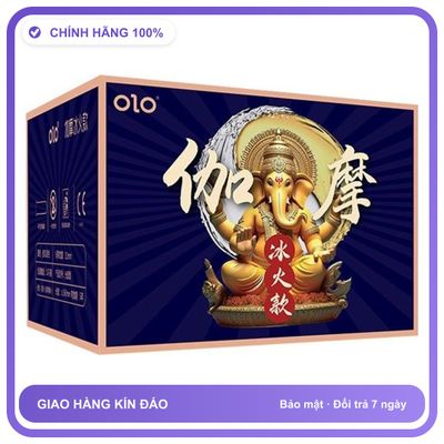 Bao cao su kéo dài quan hệ Voi OLO Gama Xanh Hộp 10 cái