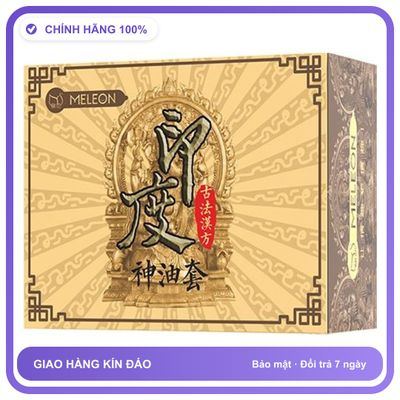 Bao cao su kéo dài quan hệ Meleon Indian God Oil Hộp 10 cái