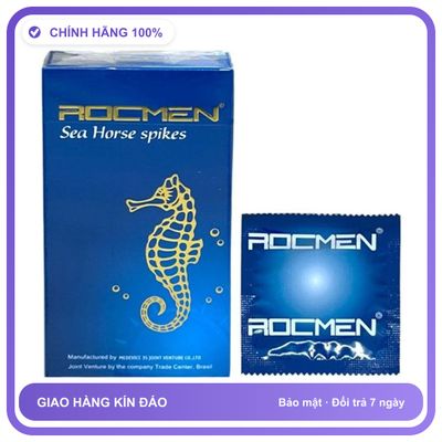 Bao cao su gân nhám Xanh Rocmen Hộp 10 cái