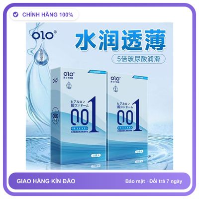 Bao cao su gân nhám OLO Superior Xanh Trơn Hộp 10 cái