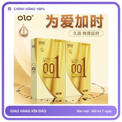 Bao cao su gân nhám OLO Superior Vàng Gân Hộp 10 cái