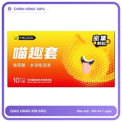 Bao cao su gân nhám Meleon Meow Fun Set Hộp 10 cái