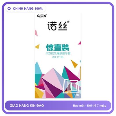Bao cao su gân nhám Nox Myterious - Surprise Trắng Hộp 10 cái