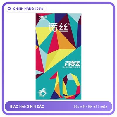 Bao cao su gân nhám Nox Myterious - Randomly Xanh Hộp 10 cái