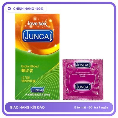 Bao cao su gân nhám Juncai Excita Ribble JC-29 Hộp 12 cái