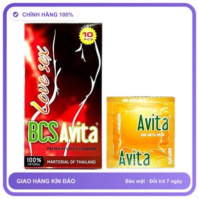 Bao cao su khách sạn nhà nghỉ Avita Lốc 12 Hộp 10 cái