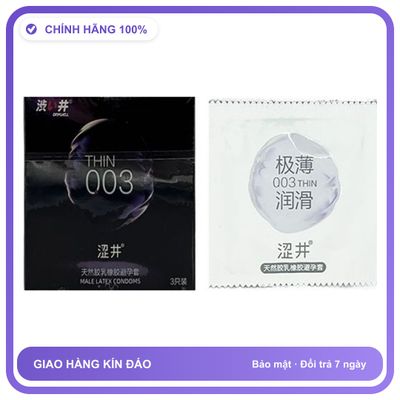 Bao cao su siêu mỏng DryWell Ultra Thin 003 C-10 Hộp 3 cái