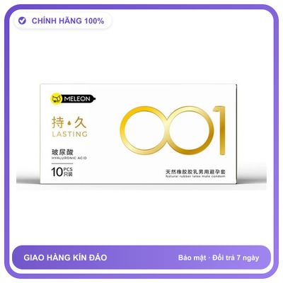 Bao cao su siêu mỏng HA 001 Meleon Lasting Hộp 10 cái