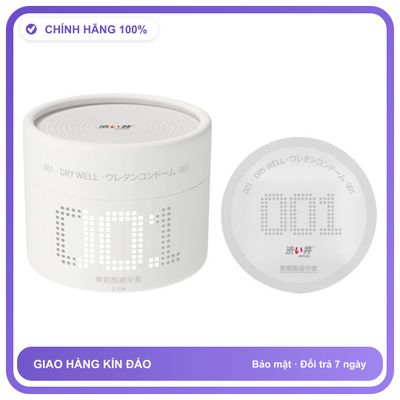 Bao cao su siêu mỏng DryWell Super Thin PU 001 C-37 Hộp 3 cái
