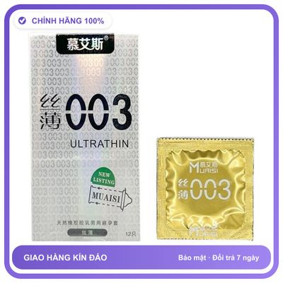 Bao cao su siêu mỏng Trắng Muaisi 0.03 Hộp 12 cái