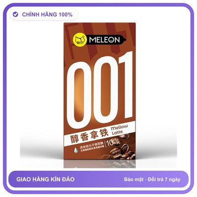 Bao cao su siêu mỏng Meleon Ultra Thin 001 - Mellow Latte Nâu Hộp 10 cái
