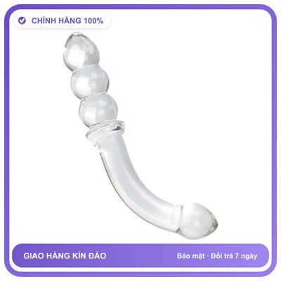 Dương vật giả Thủy Tinh 3 Cm A 3 Bi Cong